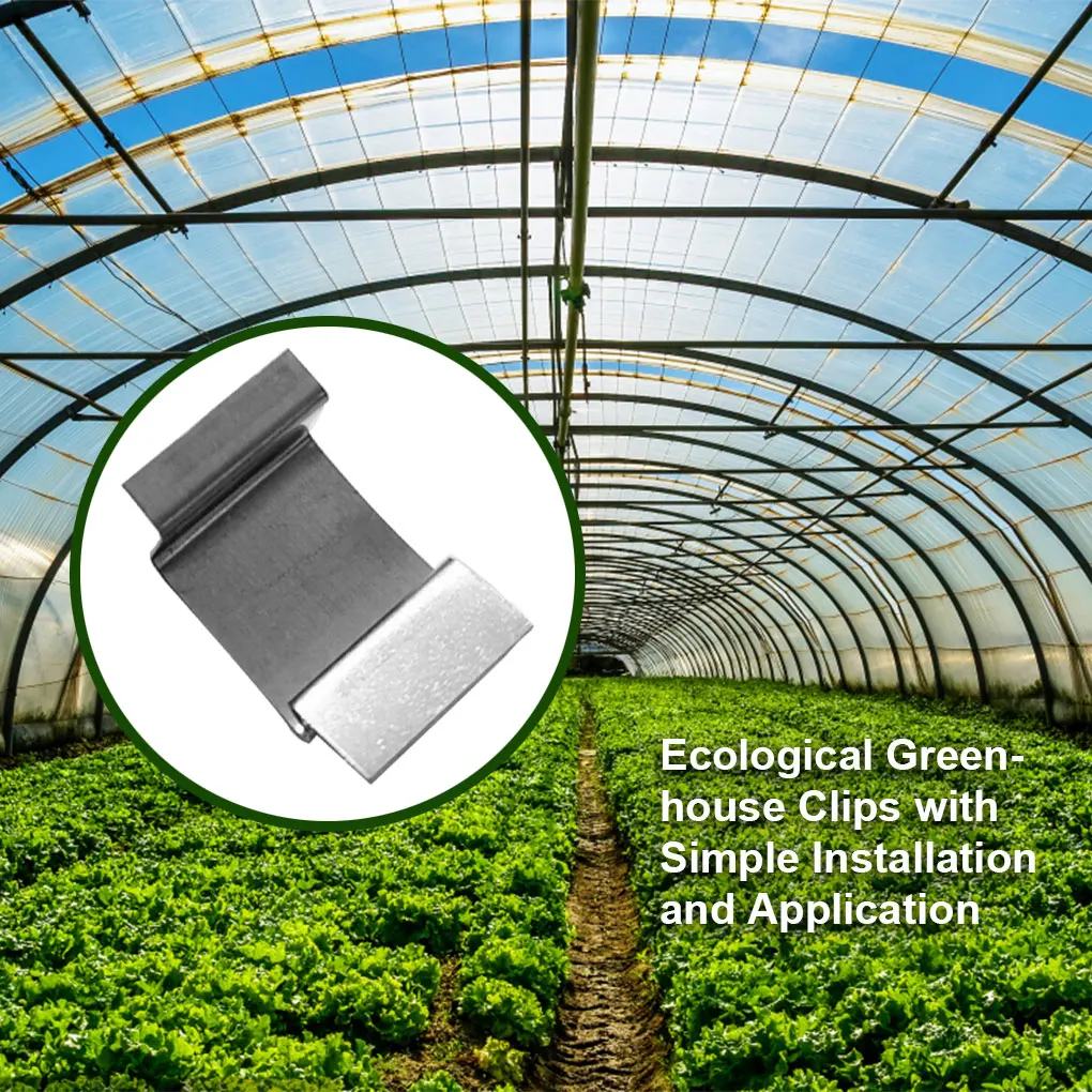 30 Pieces Greenhouse Clip Hoop House Stainless Steel Glass Panels Convenient Glazing Frame Clamp Pane Patio Lawn greenhouse hoop kit