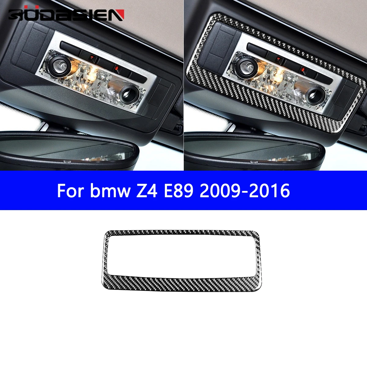 

Suitable for BMW Z4 Series E89 2009-2016 Carbon Fiber Car Interior Reading Light Decoration Cover Frame Decoration Sticker