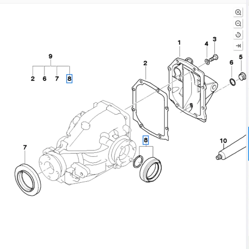 33107505603 Output Shaft Seal With Lock Ring For BMW E87 F20 E46 E90 E93 F30 F31 F34 F22 F23 F32 F33 F36 X1 E84 X3 E83