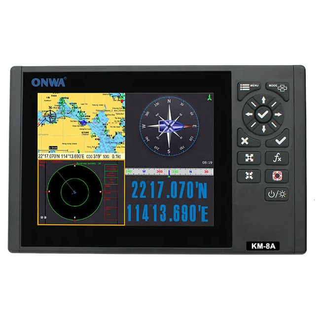 

ONWA KM-8A 8-inch Marine GPS Chart Plotter with Class B+ AIS Transponder ( supports Expanded Features)