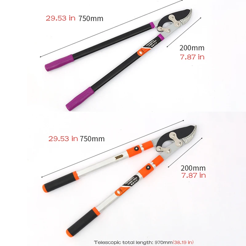 Garden Pruning Shears Retractable Flower Scissors Gardening Hedge Scissors Heavy Duty Garden Care Hand Tools Rough Branch Cutter 6