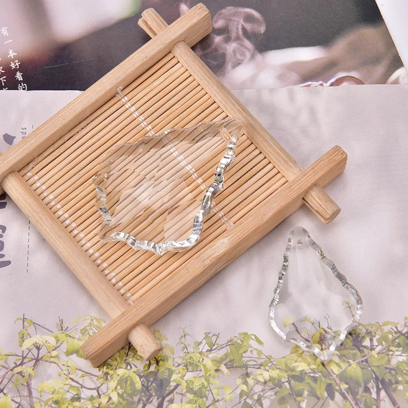 Clear Chandelier Glass Crystals Lamp Prisms Parts Hanging Drops Pendants 1pc 38mm/50mm/63mm/76mm decor