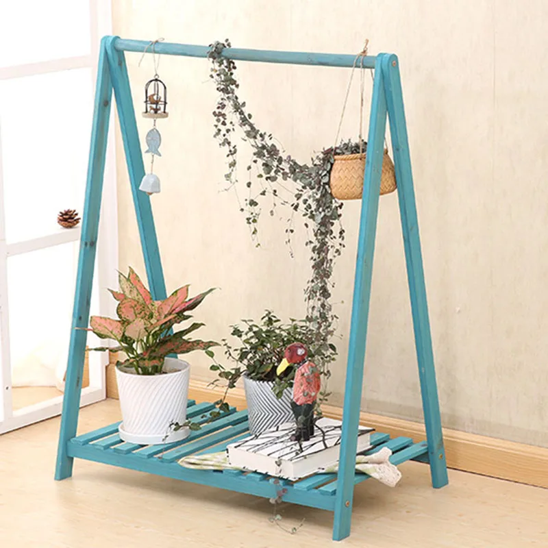 Balcony Modern Plant Shelf Display Wedding Patio Flower Shelf Rack Wood Backdrop Porta Macetas Para Plantas Balcony Furniture