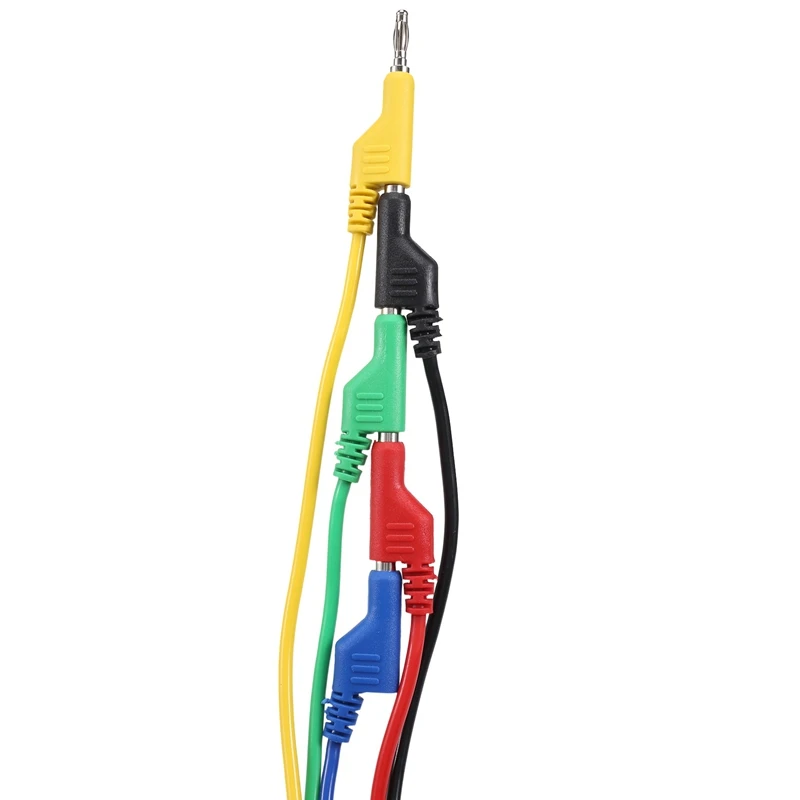 멀티 미터용 바나나 플러그 테스트 리드, 소프트 전기 테스트 케이블 와이어, 3.3Ft/1m, 1000V 15A, 5 개