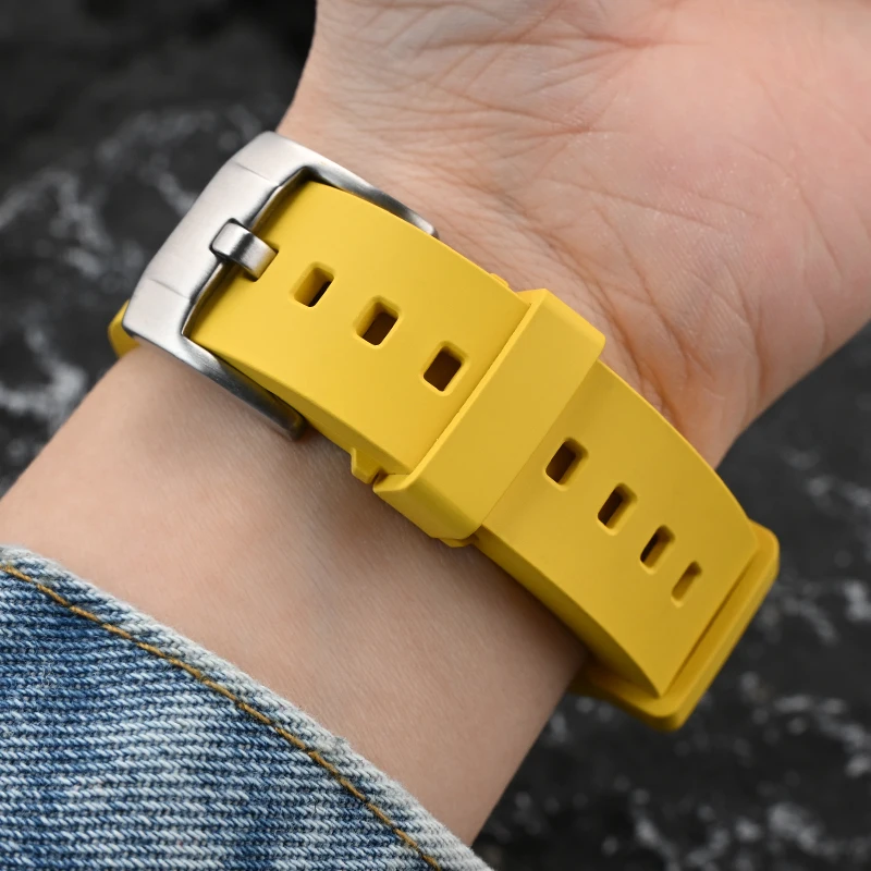 Breathable Quick Release Waterproof FKM Rubber Watch Strap