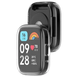 Premium Silicone Strap and Protective Case for Smartwatches - Versatile Replacement Watchband and Case Cover (Clear case)