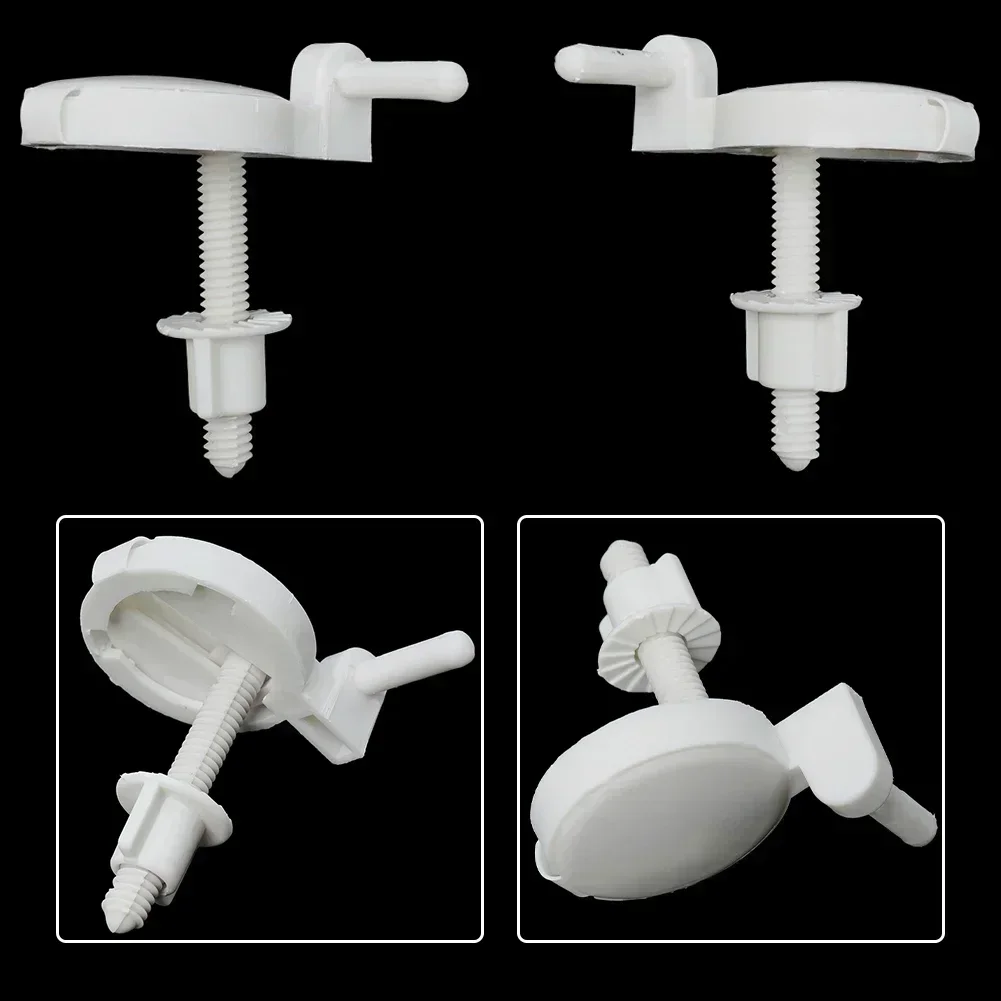 For Toilet Seats Fixtures Toilet Screw 2PCS 69*46mm ABS Plastic Fixing Accessories Kit Hinge Bolt Screw Pew