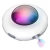 Cat Toy Smart Teaser UFO Pet Turntable Catching Training toys USB Charging Cat Teaser Replaceable Feather Interactive Auto 6