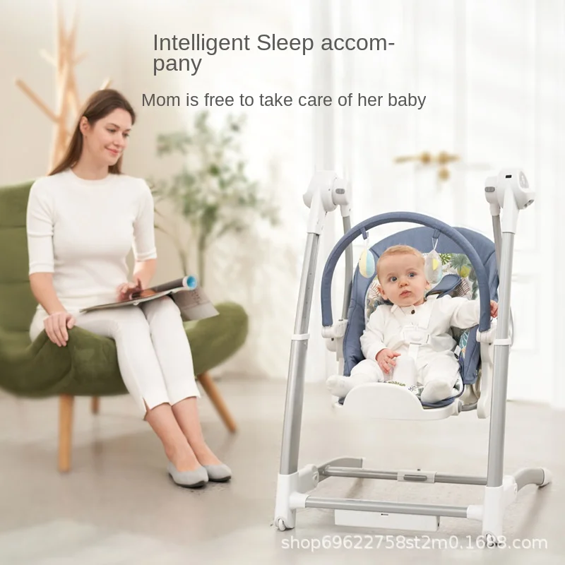 

Rocking Chair with Bluetooth Music Remote Control Baby Cot Electric Baby Swing Baby Lounger newborn multifunction baby bassinet