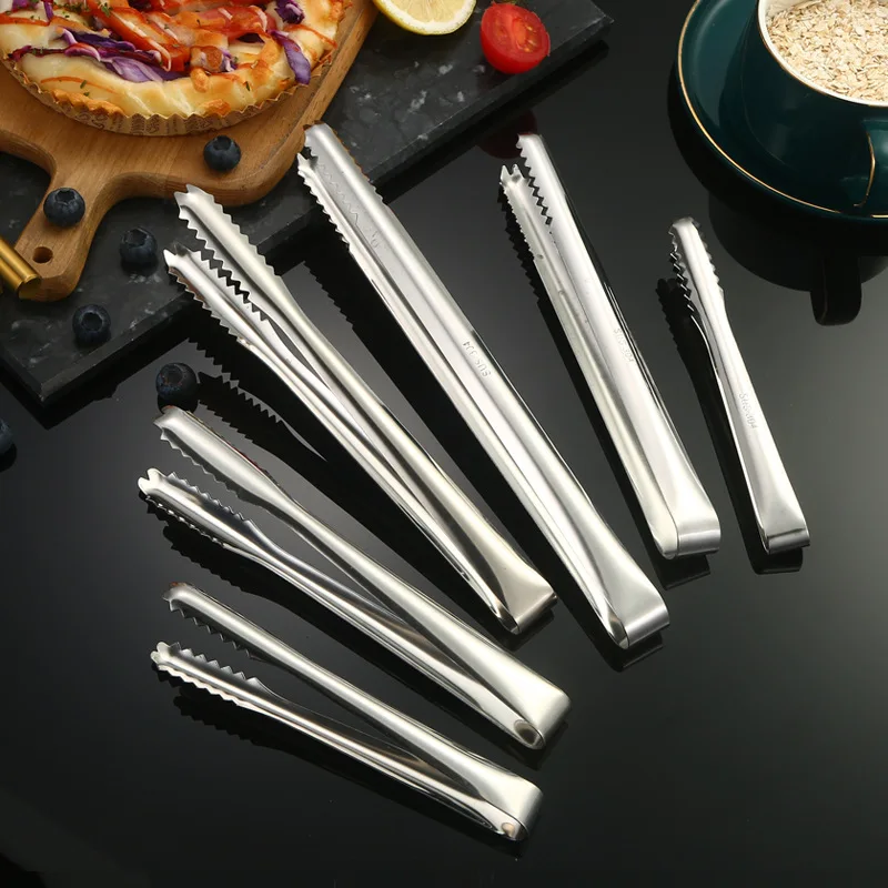 Stainless Steel Ice Clip Sugar Tong Hotel Bar Ice-Cube Picker Coffee Tea Food Serving Tool,Multi-functional Food Tongs 1pcs