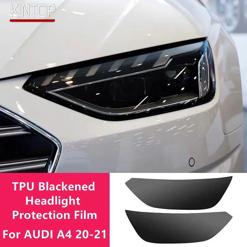 

For AUDI A4 20-21 TPU Blackened Headlight Protective Film, Headlight Protection, Film Modification