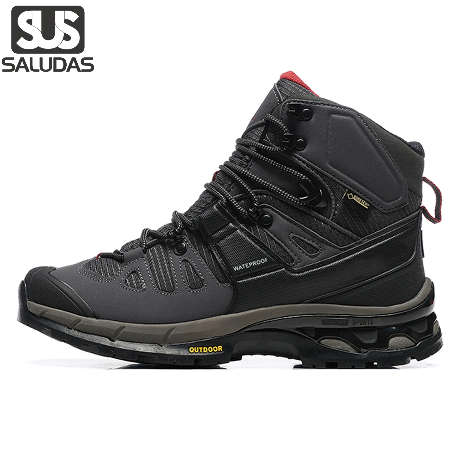 

SALUDAS Men's Ankle High Waterproof Hiking Boots Outdoor Trekking Sports Shoes Non Slip Walking Shoes Suede Warm Winter Sneakers