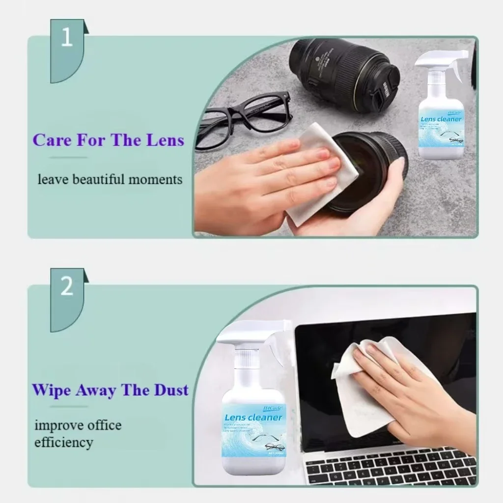 Lens Removal Spray Glasses Care Liquid Cleaning Agent Car Windshield Glasses Lens Phone Screen Home Window Cleaner Anti Fog