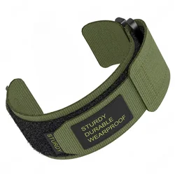 Nylon Sport Watch Strap - Universal Replacement Wristband - 22mm (Green)