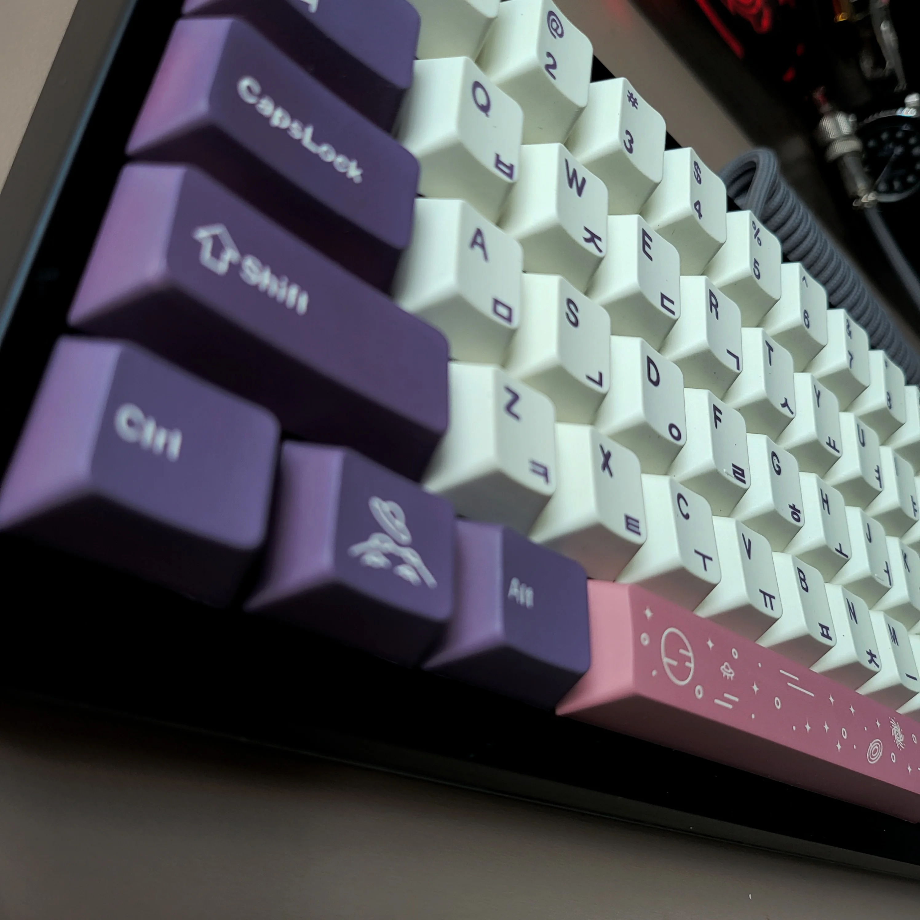 Purple Cherry Keycaps - Multilingual Dye-Sub Set