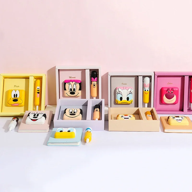 디즈니 노트북 펜 문구 세트, 미키 마우스, Minne Lotso 감압, 일일 주간 플래너, 의제 메모장, 학교 용품