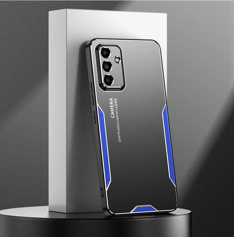 Luxury Glossy Aluminum Metal Ice Feel Shockproof Rugged Case