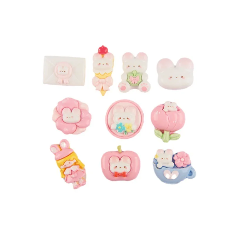 

Free Shipping 100pcs/lot Resin Cabochon Flatback Cartoon Flatback Resin DIY Wedding Hairpin Embellishments Accessories LSR212