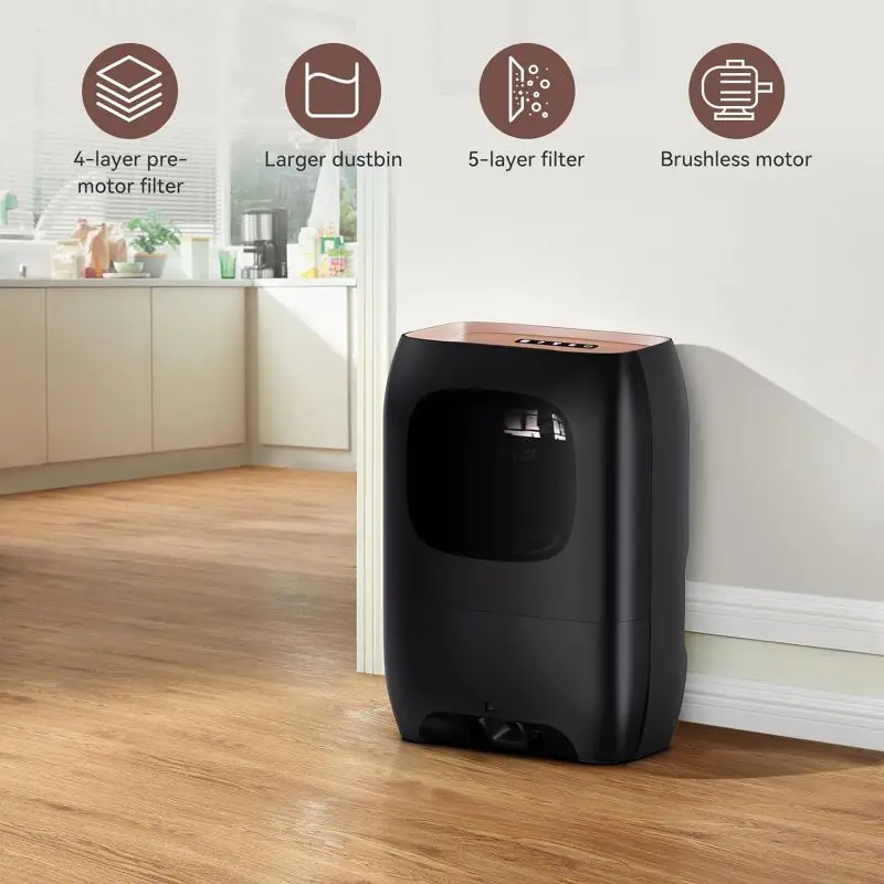 OMESER Pro Touchless Vacuum Automatic Dustpan Ultra Fast Powerful Corded Canister Vacuum for Sweeping Salon Pet Hair Food, Dirt 2