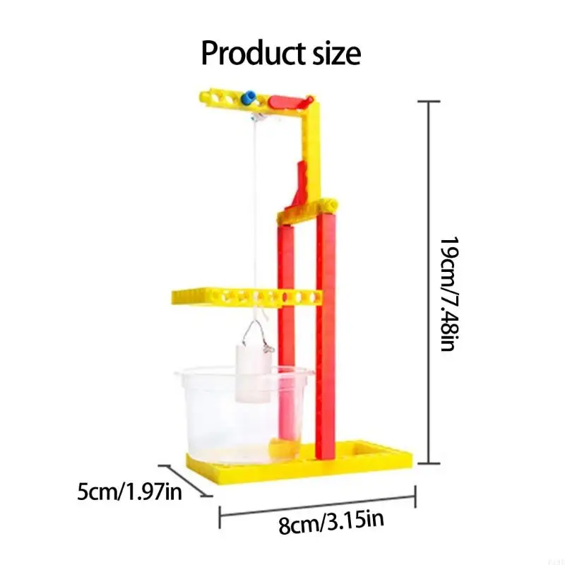 DIY 교육 과학 실험 세트 물리학 장난감 아이들을위한 안전한 플라스틱 장난감 도구 도르래 조립 학습 F19E에 손
