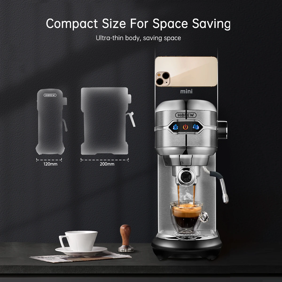 Expresso Coffee Making Machine Automatic Super Slim HiBREW 1