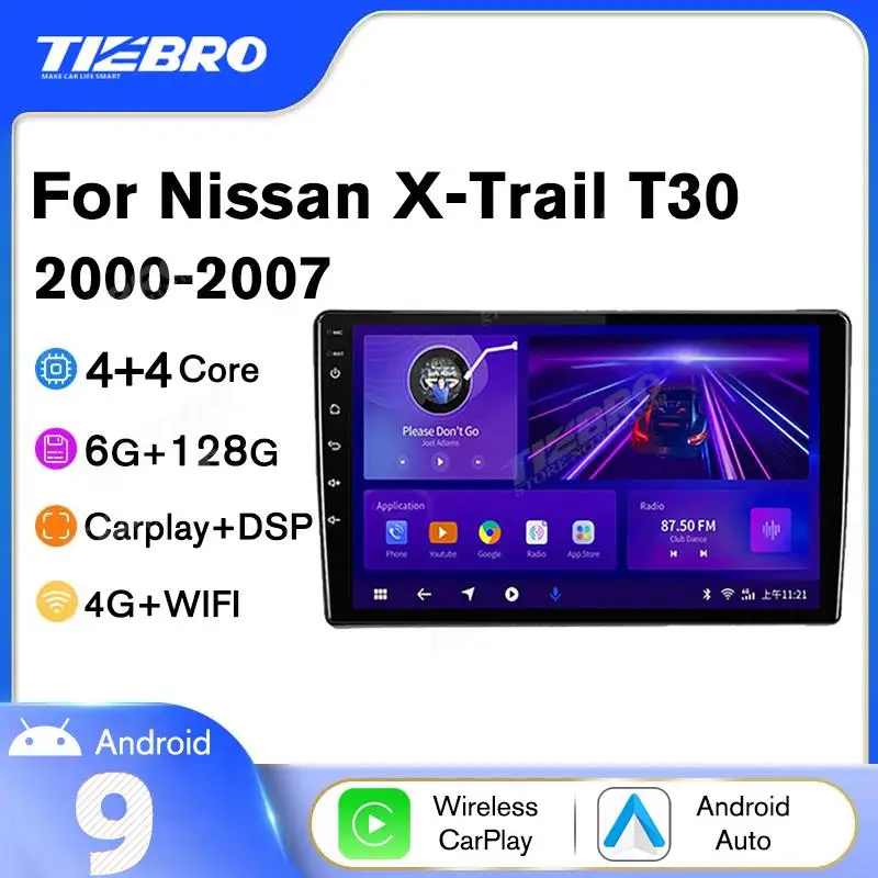

TIEBRO P1 Android 10,0 для Nissan X-Trail X Trai T30 2000-2007, автомобильное радио, стерео, мультимедийный плеер, Carplay, головное устройство, Авторадио