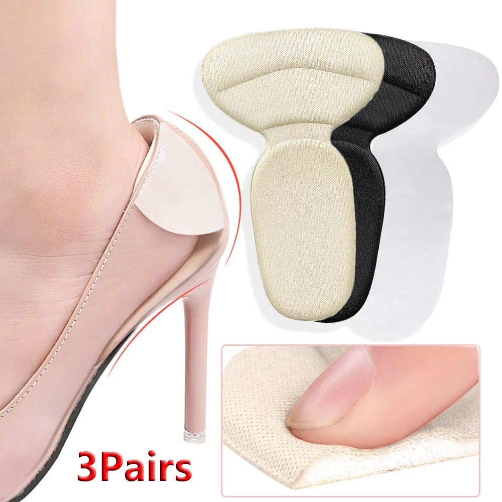 6pcs Heel Pads for Shoes Woman to Reduce Size Filler Sponge Heel Protector Sticker High Heels Pain Relief Insoles for Walking