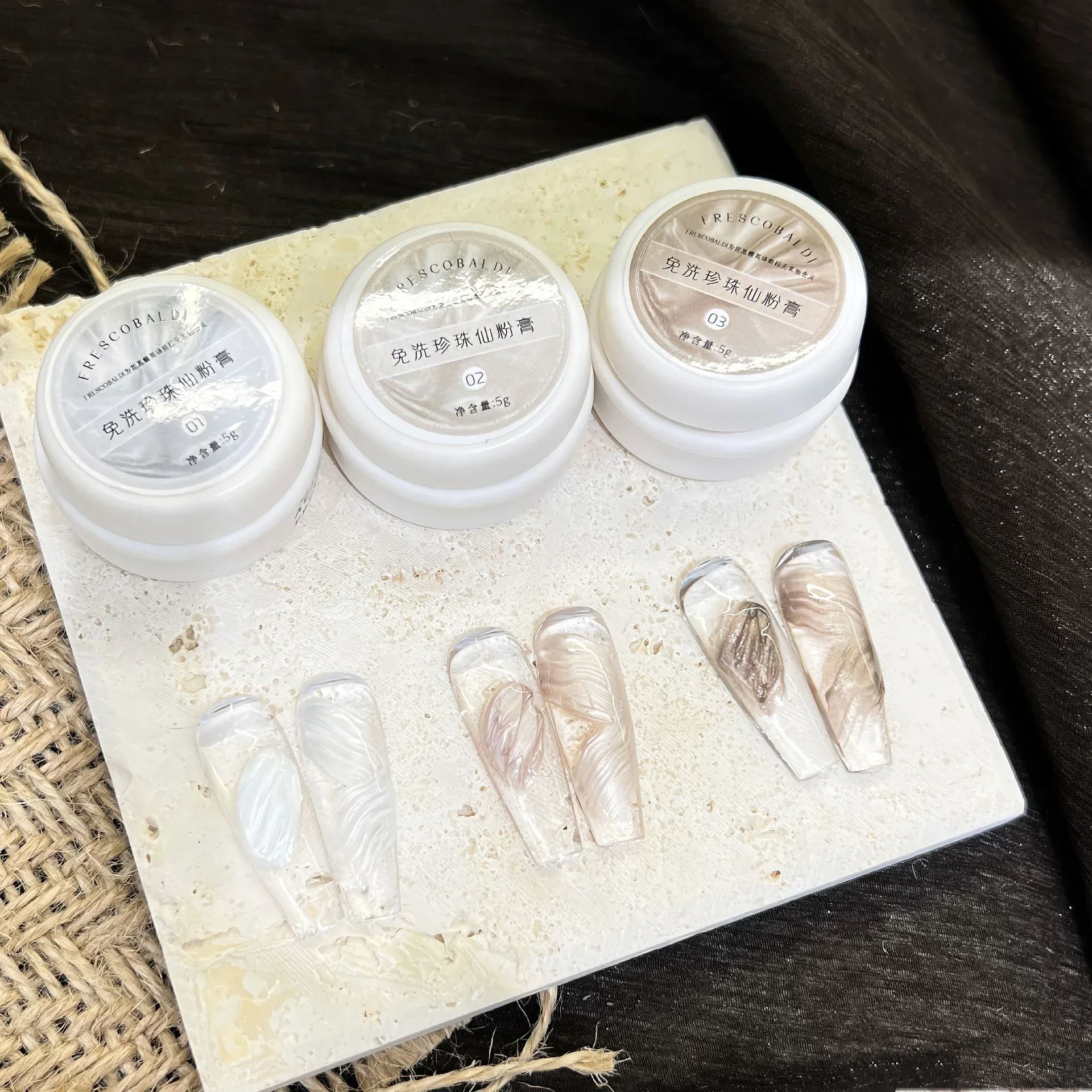 3Colors 5g Nail Art Pearl Fairy Cream Texture Gel Popularity Solid State Nail Art Shell Polish Gel Varnishes DIY
