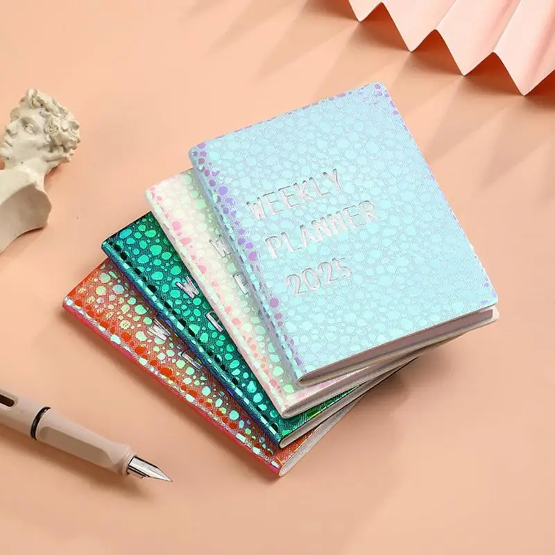 A7 english Agenda Book Color Notebook Pocket Daily Weekly Monthly Planner Notebook To Do List Planning Calendar