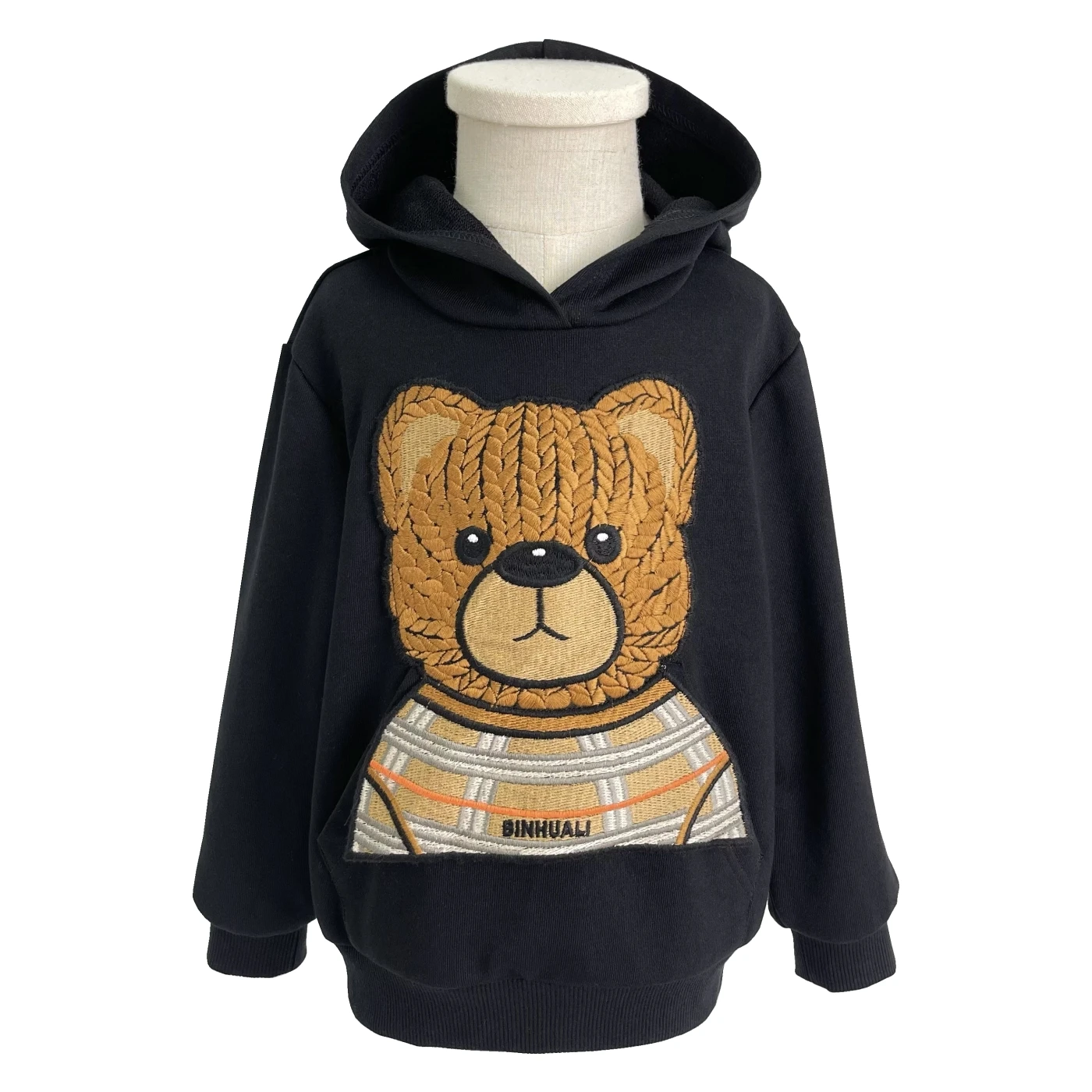 thumbnail image 5 of Joyccin Ropa a juego para la familia Suéter de invierno y otoño Conjuntos para padre, hijo, madre e hija Sudadera con capucha y bordado de oso Vestido con falda, 5 of 5