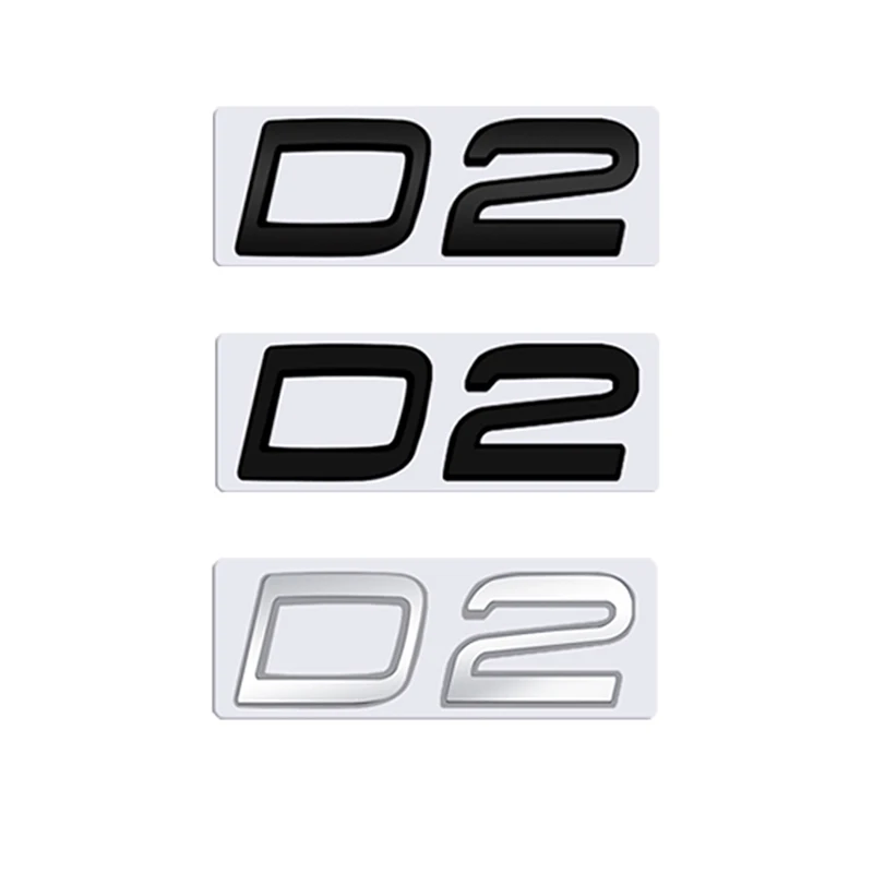 

D2 Metal Badge Stickers Car Rear Trunk Body Emblem Decoration for 2019 Honda Accord Toyota Avalon 2020 Changan V7 Alsvin