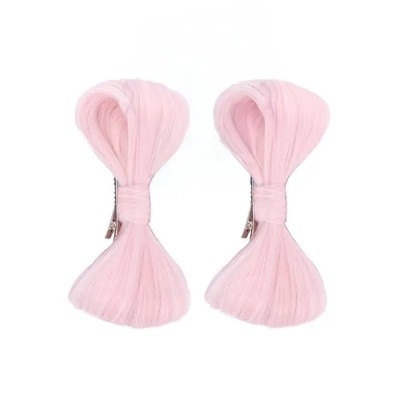 L-email wig Synthetic Hair Game Honkai Star Rail March 7th Cosplay Wig Short Pink Color With Bow Cosplay Wigs Heat Resistant Wig 5