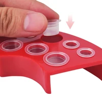 8 Holes Tattoo Ink Cup Holder Stand Makeup Accessories Random Color Trailer Supplies Tatoo Tool Pigment Brack Container 2