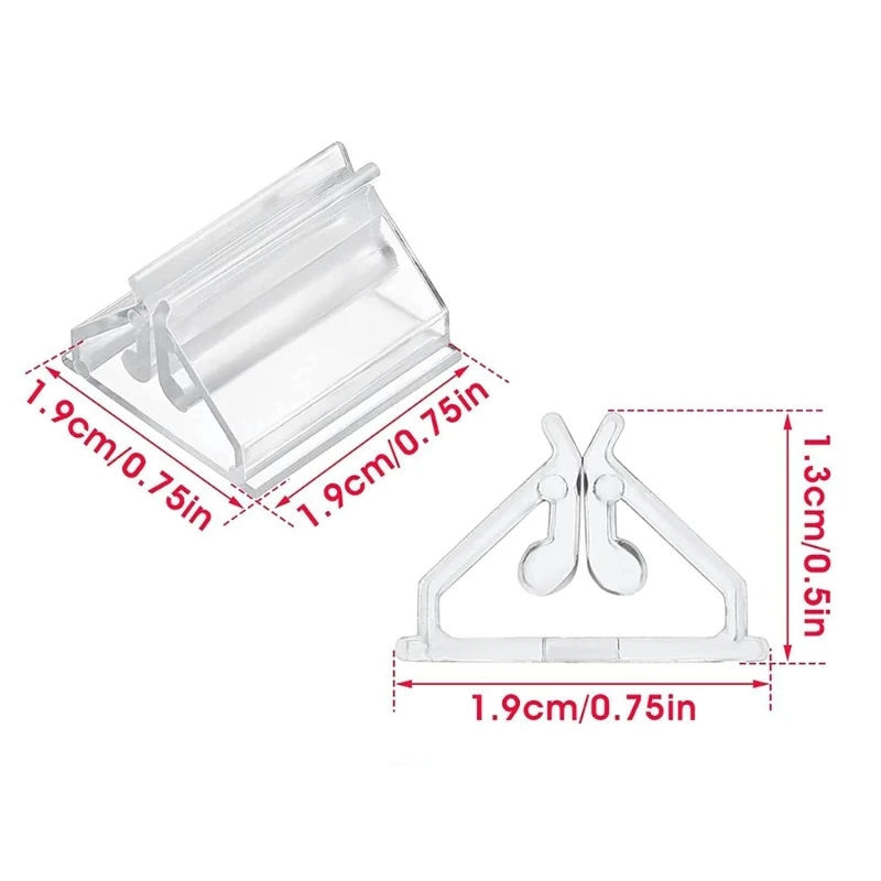 20x/Set Transparent Place Cards Holders Playing Card Holders Plastic Sign Stand Photo Menu Labels Stand Dropsale