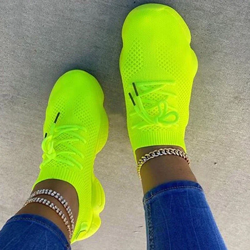 Women Sneakers Mesh Shoes Flats Breathsble Walking Casual Sport Shoes Female Comfort Ladies Plus Size Tenis Feminino Gym women sneakers