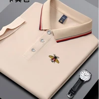 Polo brodé à manches courtes pour hommes, haut décontracté, à la mode, respirant, confortable et polyvalent, nouvelle collection 2