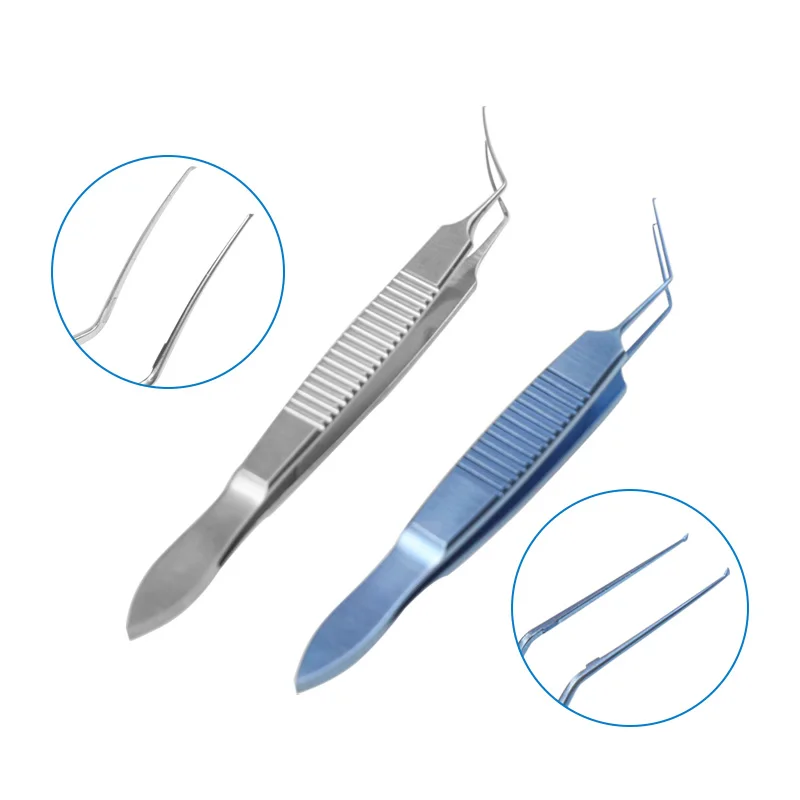 

Capsulorhexis Forceps Angle Curved Tip Forceps Ophthalmic Eye Instrument