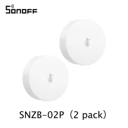 Smart Home Zigbee Temperature & Humidity Sensor - SNZB - 02P (2 pack)