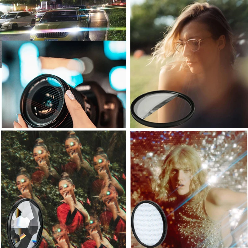 Camera Filter Split Diopter 77mm Rotating Filter Prism Changeable