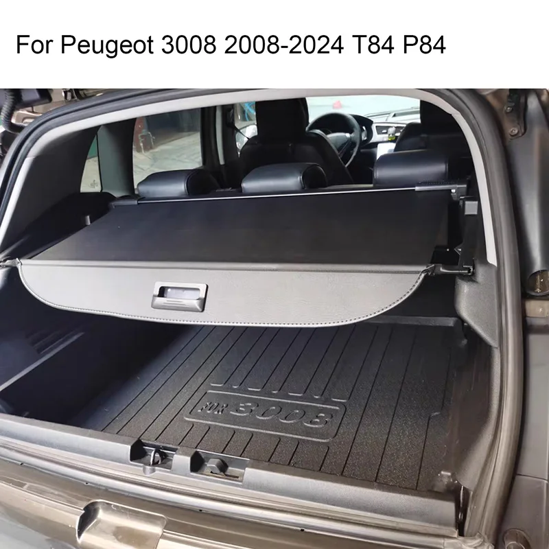 푸조 3008 2008-2016 T84 2017-2024 P84 MK2 트렁크 커튼 커버 오거나이저 후방 랙 파티션 쉘터 쉐이드 스토리지