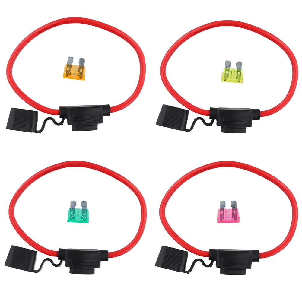 10 Gauge Fuse Holder 5/20/30/40/50 A ATC Blade Fuses Waterproof 10 AWG Inline Fuse Holder Car Truck Boat Motorcycle