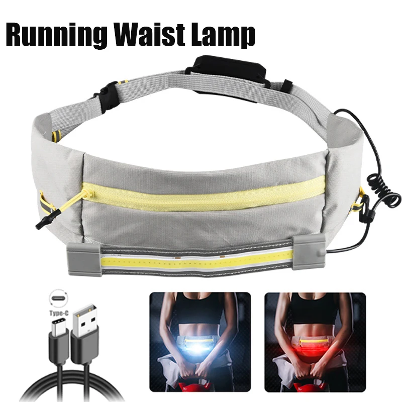 

Waterproof IPX4 Running Waist Bag with LED Light Sport Jogging Portable Outdoor Phone Holder Belt Bag Unisex Fitness Accessories