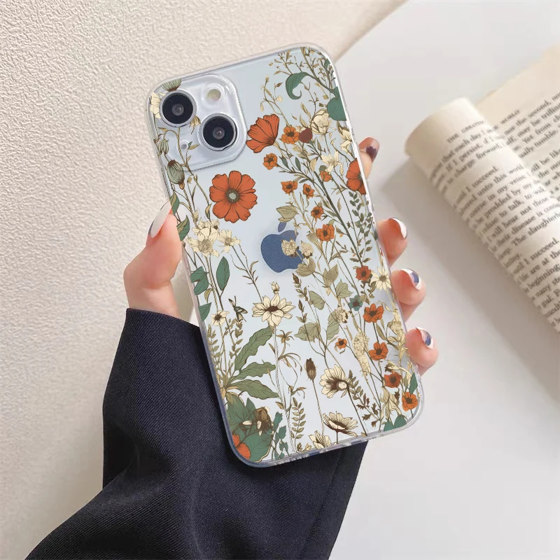 Elegante rosa lila Pfingstrose Blume klare Telefon hülle für iPhone 14 13 12 11 pro max mini xs x xr se2 14 7 8 plus transparente Muscheln – Detail 5