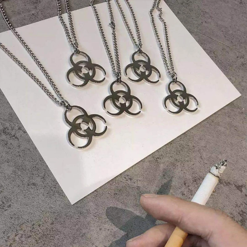 Punk Stainless Steel Necklace - Hip Hop Silver Couple Jewelry for Men and Women