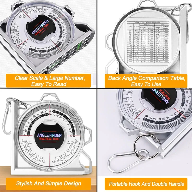 Angle Finder Inclinometer Protractor Magnetic Angle Finder Angle Measuring Tool Tilt Level Meter Slope Locator Angle Measurement 4