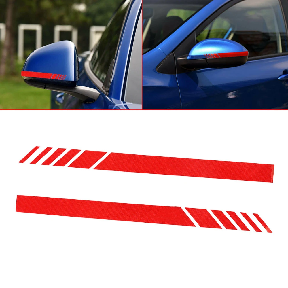 Car Accessories Rearview Mirror Carbon Fiber 5D Stripe Sticker Decal Decoration