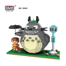 

Super Mario Totoro jingle cat building blocks assembly bricksred green mary Anime mini action figures toys kids birthday gifts