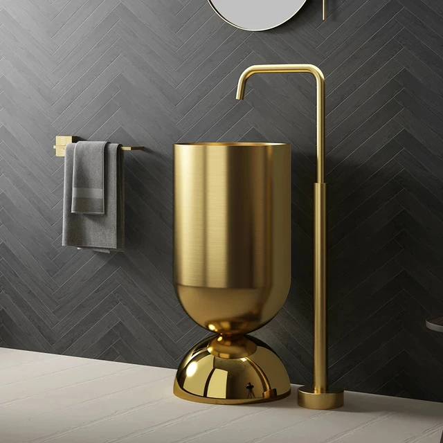 세련된 세면대를 찾고 있다면 스테인리스 스틸 세척 대야 칼럼이 완벽한 선택입니다.