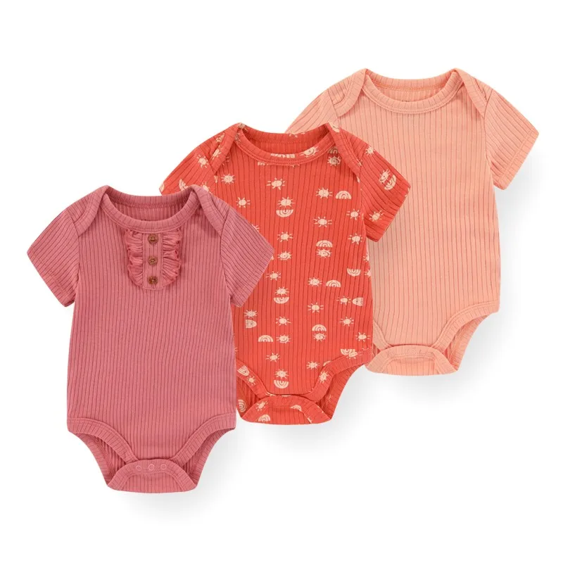 Kiddiezoom 3 قطع أزياء الصيف قصيرة الأكمام الكرتون...