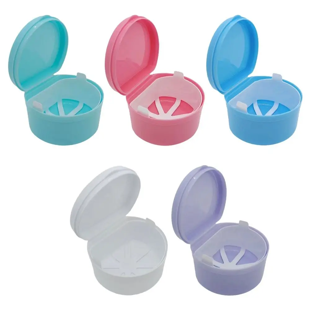

Portable Retainer Case Dental Denture Box ​ Multiple Colors Plastic Denture Tray Box False Denture Boxes Old People